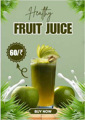 Healthy Fruit Juice Poster